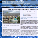 Screen shot of the CRS Electronics Ltd website.