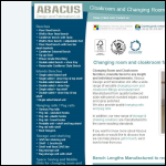 Screen shot of the Abacus Design & Fabrication Ltd website.