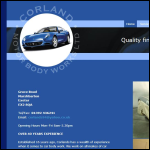 Screen shot of the Corland Motor Body Works Ltd website.
