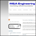 Screen shot of the M & A Engineering Ltd website.