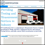 Screen shot of the GT Certification Ltd website.