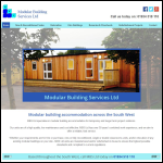 Screen shot of the Modular Building Services Ltd website.