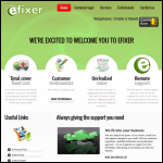 Screen shot of the Efixer website.