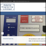 Screen shot of the Adams Engraving Ltd website.