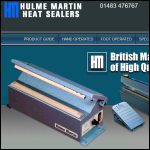 Screen shot of the Hulme Martin Heat Sealers Ltd website.