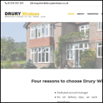 Screen shot of the Drury Windows Ltd website.