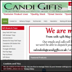 Screen shot of the Candi Gifts website.