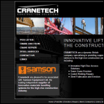 Screen shot of the Cranetech Construction Solutions Ltd website.