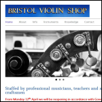 Screen shot of the The Bristol Violin Shop Ltd website.