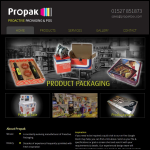 Screen shot of the Propak Box Ltd website.