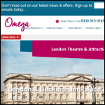 Screen shot of the Omega Air Holidays Ltd website.