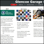 Screen shot of the Glencoe Garage Ltd website.