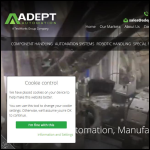 Screen shot of the Adept Automation Ltd website.