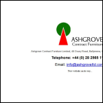 Screen shot of the Ashgrove Contract Furniture Ltd website.