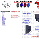 Screen shot of the Elite Seating Ltd website.