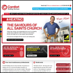 Screen shot of the Comfort Building Services Ltd website.