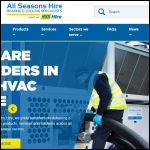 Screen shot of the All Seasons Hire Ltd website.
