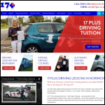 Screen shot of the 17 Plus Driving Tuition Ltd website.