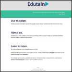 Screen shot of the Edutain Ltd website.