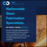 Screen shot of the C & C Fabrications Ltd website.