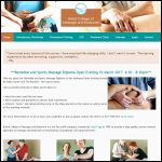 Screen shot of the Bristol College of Massage & Bodywork website.