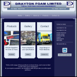 Screen shot of the Drayton Foam Ltd website.