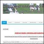 Screen shot of the England Karate-do Ryobu-kai Ltd website.