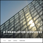 Screen shot of the E-translation Services Ltd website.