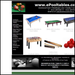 Screen shot of the Uk Pool Tables Ltd website.