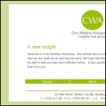 Screen shot of the Chris Webbley Associates Ltd website.