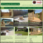 Screen shot of the Aw Fencing & Driveways Ltd website.
