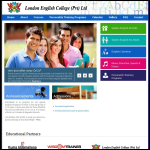 Screen shot of the London English College Ltd website.