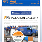 Screen shot of the Foremost Garage Doors Ltd website.