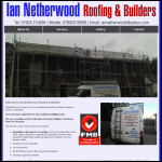 Screen shot of the Ian Page Roofing Ltd website.