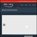 Screen shot of the Discovery Fine Chemicals Ltd website.