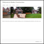 Screen shot of the Baders Construction Ltd website.