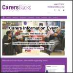 Screen shot of the Carers Trust Bucks & Milton Keynes website.