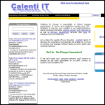 Screen shot of the Calenti It Services Ltd website.