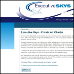 Screen shot of the Executive Skys Ltd website.