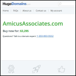 Screen shot of the Amicus Associates Ltd website.
