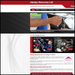 Screen shot of the Hardy's Recovery Ltd website.