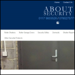 Screen shot of the About Security website.