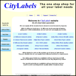 Screen shot of the CityLabels website.