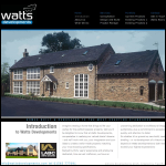 Screen shot of the Watts Developments Ltd website.