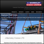 Screen shot of the J Barnsley Cranes Ltd website.