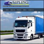Screen shot of the Sipling Covermakers Ltd website.
