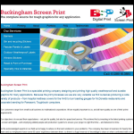 Screen shot of the Buckingham Screen Print Ltd website.