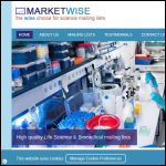 Screen shot of the Marketwise Ltd website.