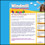 Screen shot of the The Windmill Pre-school website.