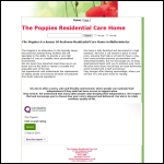 Screen shot of the The Poppies Care Home Ltd website.